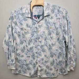 Tommy‎ Bahama Mens Floral Reverse Print Long Sleeve Button Down Shirt XXXL